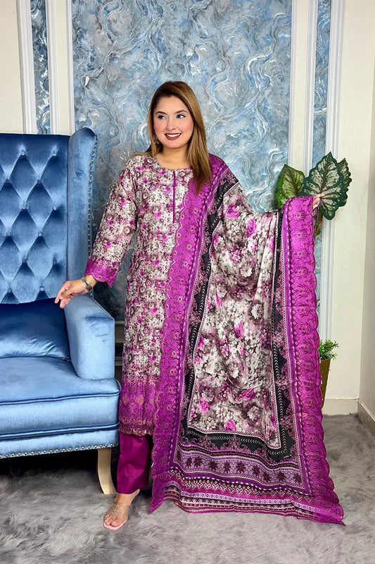 Semi-stitched Premium cotton 3-piece